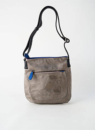 Sac doublure textile forme rectangulaire gris LE TEMPS DES CERISES femme