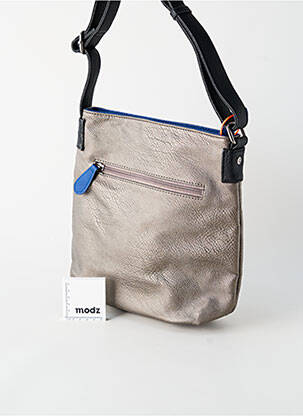 Sac doublure textile forme rectangulaire gris LE TEMPS DES CERISES femme