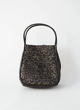Sac doublure textile forme rectangulaire marron PATRICK BLANC femme