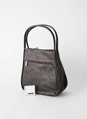 Sac doublure textile forme rectangulaire marron PATRICK BLANC femme
