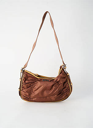 Sac fermeture zippée forme rectangulaire marron AROGADO femme