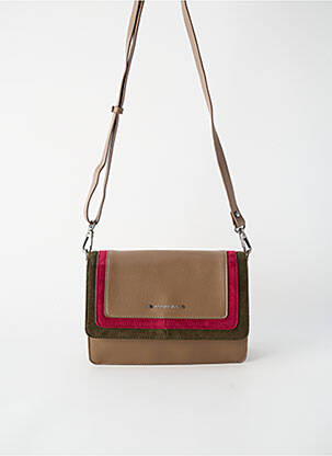 Sac doublure textile forme rectangulaire marron FUCHSIA femme