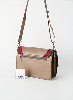 Sac doublure textile forme rectangulaire marron FUCHSIA femme