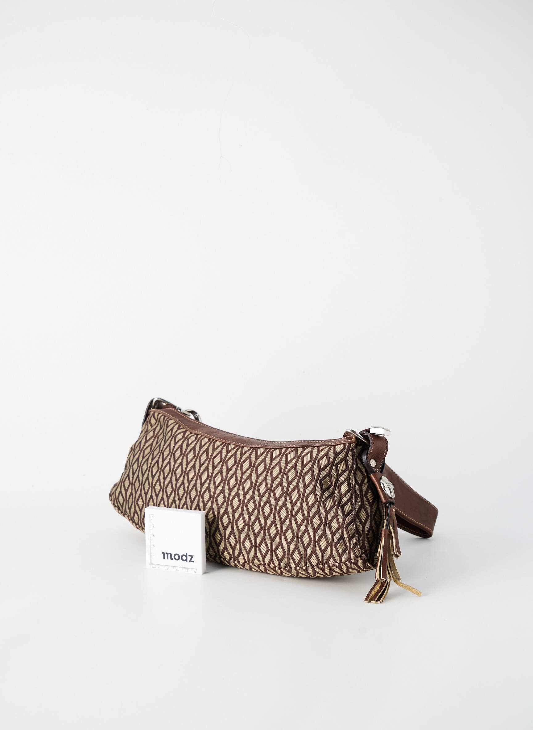 Sac fermeture zippée forme rectangulaire marron TEXIER femme