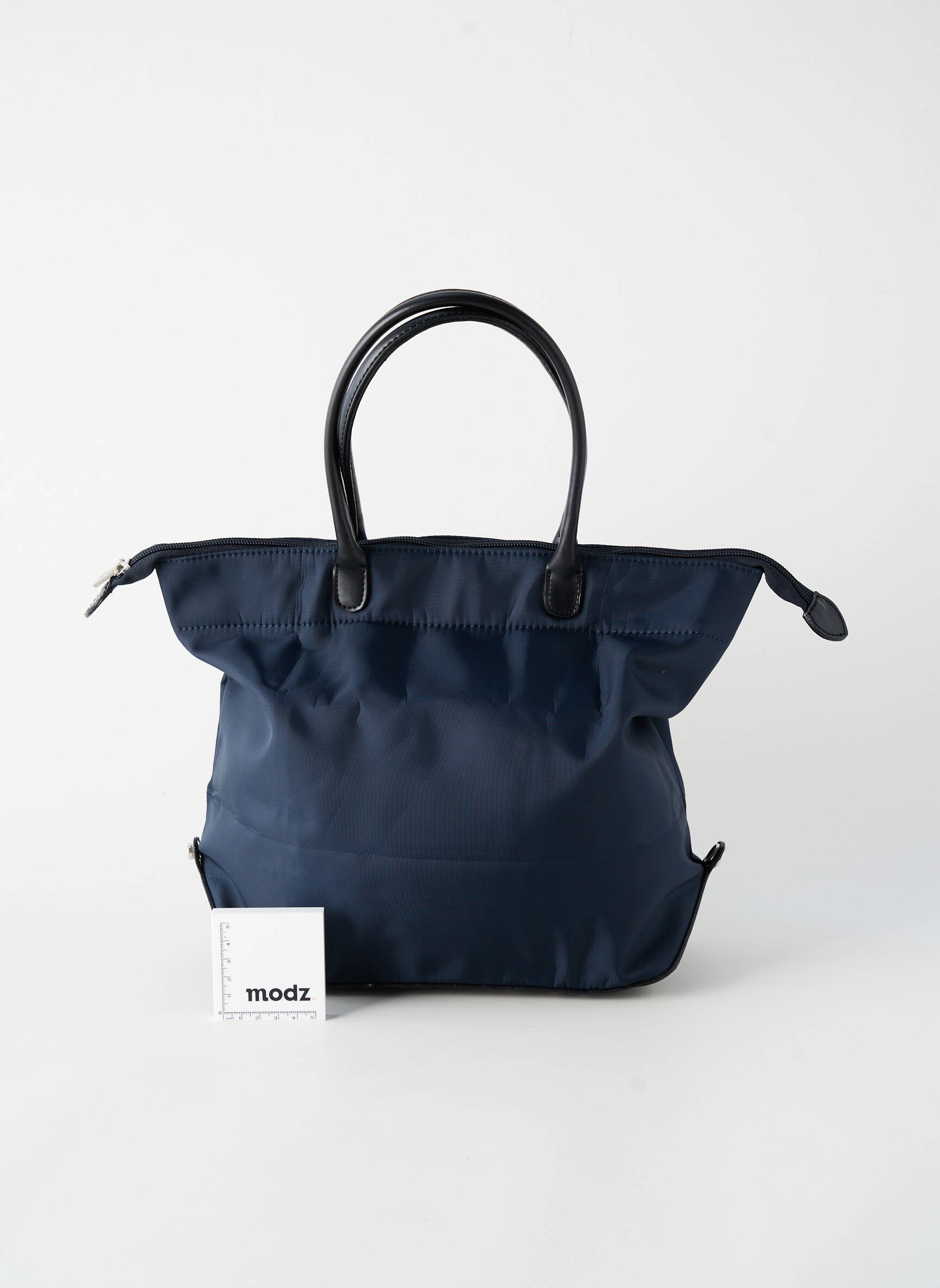 Sac coutures renforcées forme shopping bleu DUO LYNX femme