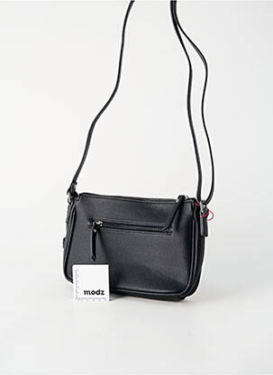 Sac fermeture zippée forme rectangulaire noir FUCHSIA femme