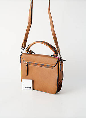 Sac multipoches forme rectangulaire marron FUCHSIA femme