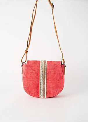 Sac fermeture zippée forme rectangulaire rouge FUCHSIA femme