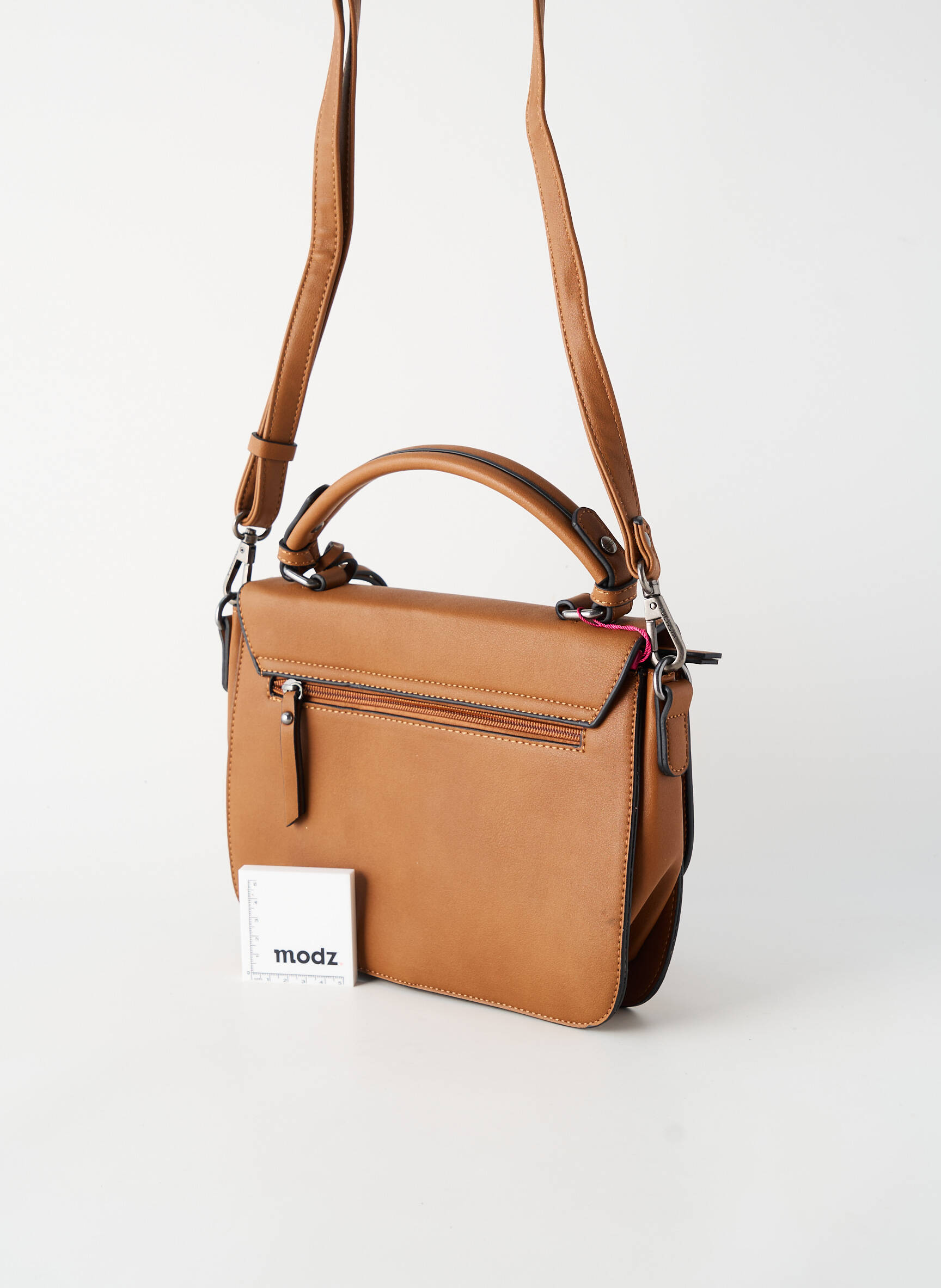 Sac multipoches forme rectangulaire marron FUCHSIA femme