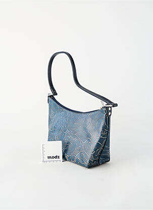Sac doublure textile forme rectangulaire bleu TEXIER femme
