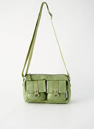 Sac doublure textile forme rectangulaire vert PAQUETAGE femme
