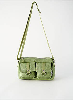 Sac doublure textile forme rectangulaire vert PAQUETAGE femme