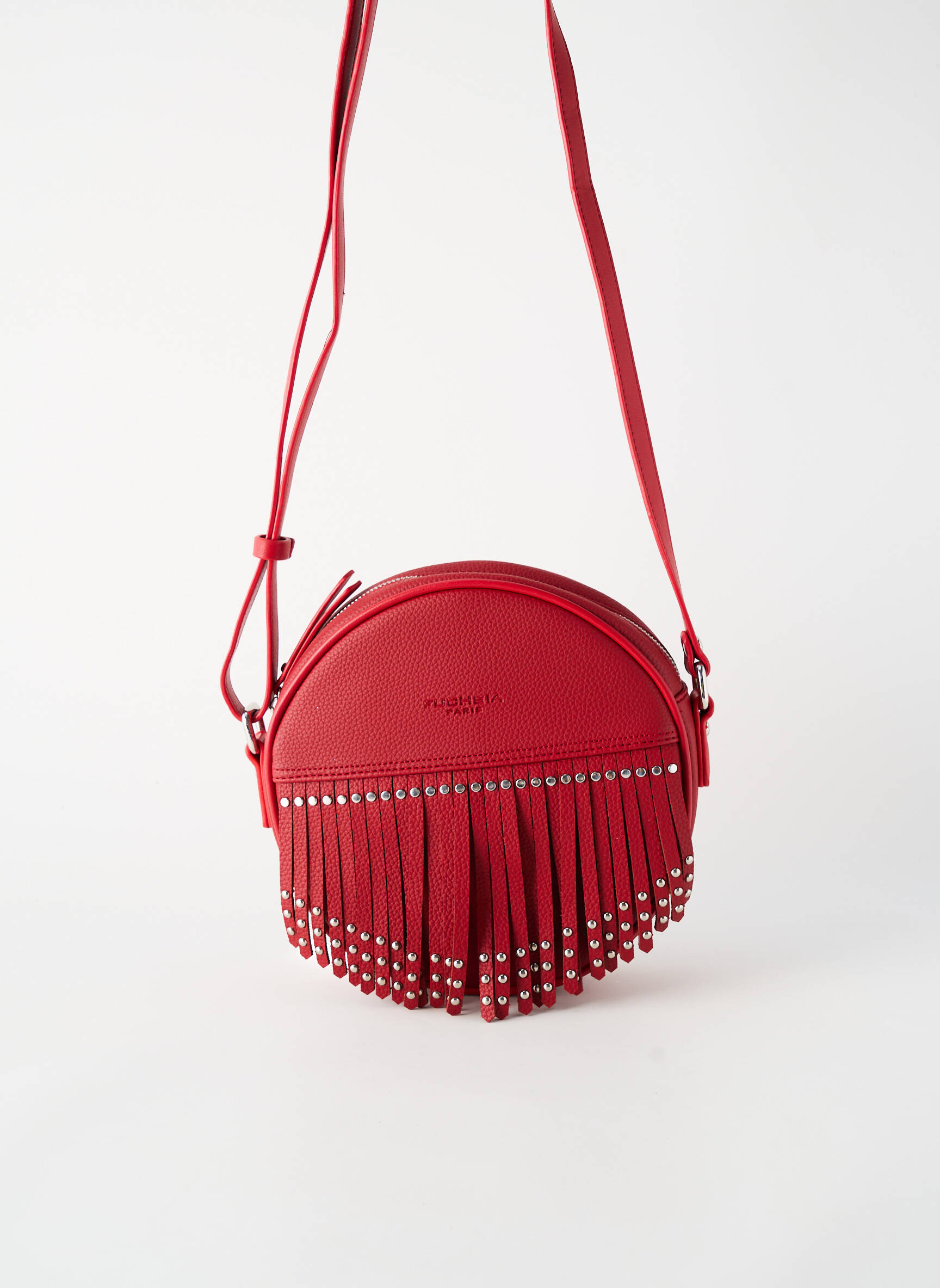 Sac fermeture zippée rouge FUCHSIA femme
