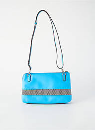 Sac doublure textile forme rectangulaire bleu PATRICK BLANC femme