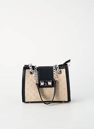 Sac doublure textile forme rectangulaire beige FUCHSIA femme
