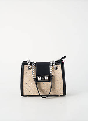 Sac doublure textile forme rectangulaire beige FUCHSIA femme