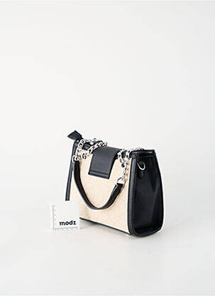 Sac doublure textile forme rectangulaire beige FUCHSIA femme