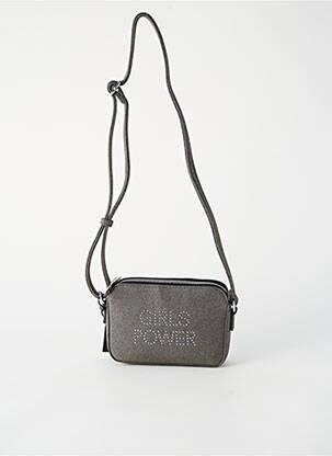Sac doublure textile forme rectangulaire gris GP femme