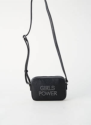 Sac doublure textile forme rectangulaire noir GP femme