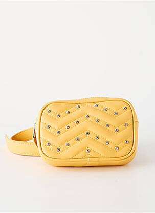Sac fermeture zippée banane jaune FUCHSIA femme