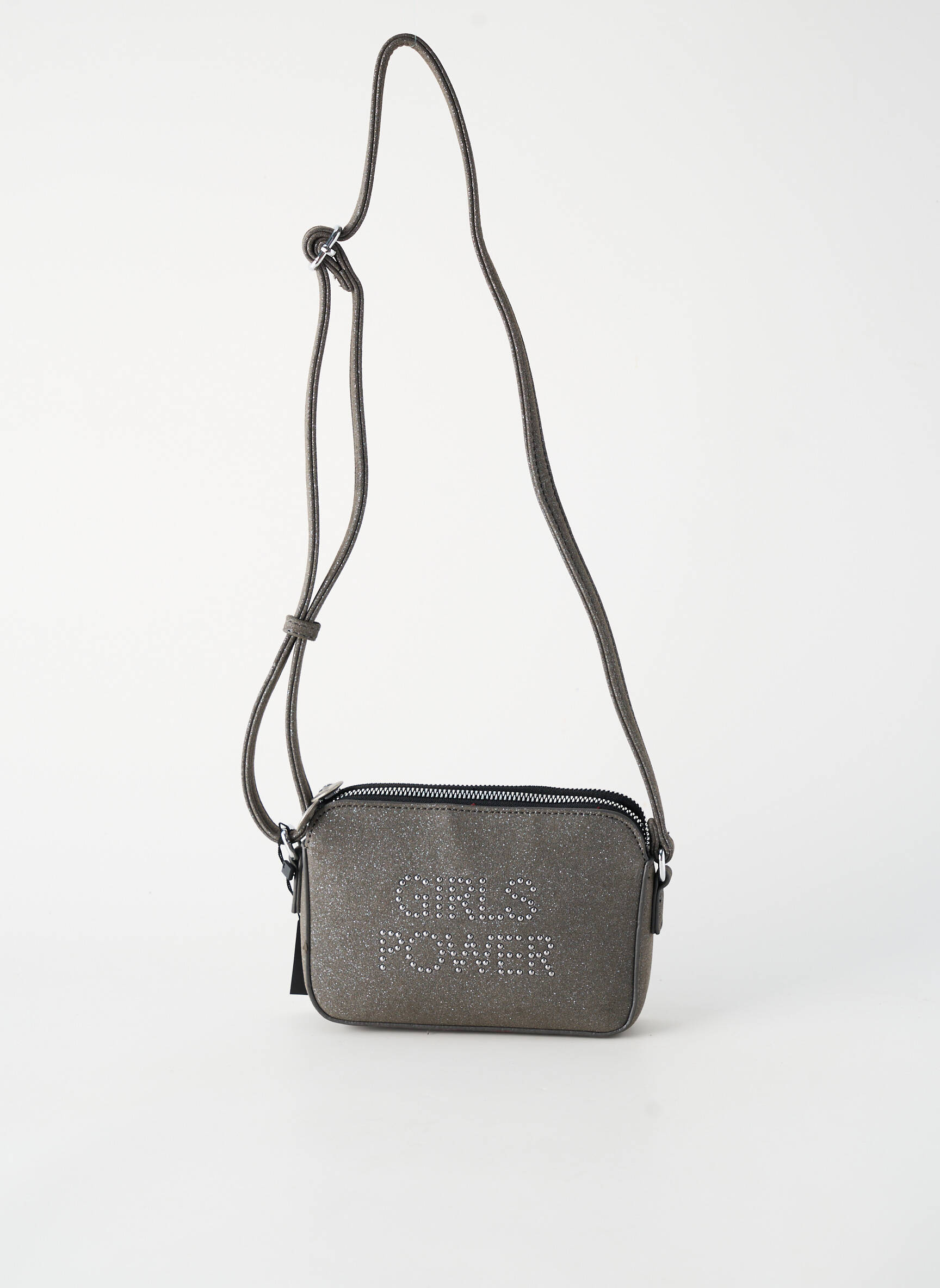 Sac doublure textile forme rectangulaire gris GP femme