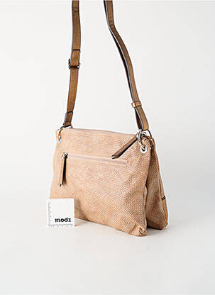 Sac multipoches forme rectangulaire marron PATRICK BLANC femme