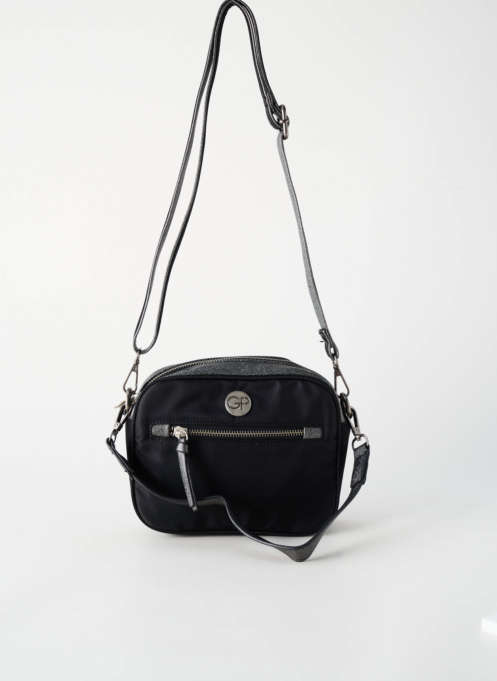 Sac multipoches forme rectangulaire noir GP femme