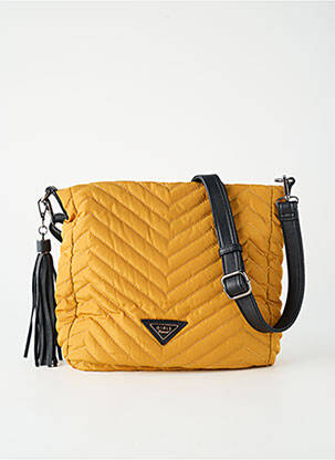 Sac doublure textile forme rectangulaire jaune GP femme