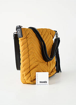 Sac doublure textile forme rectangulaire jaune GP femme
