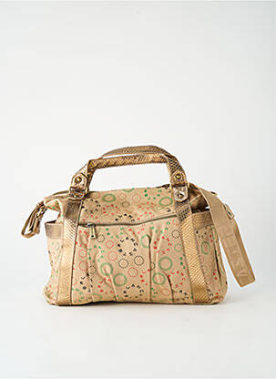Sac fermeture zippée forme rectangulaire beige LANCASTER femme