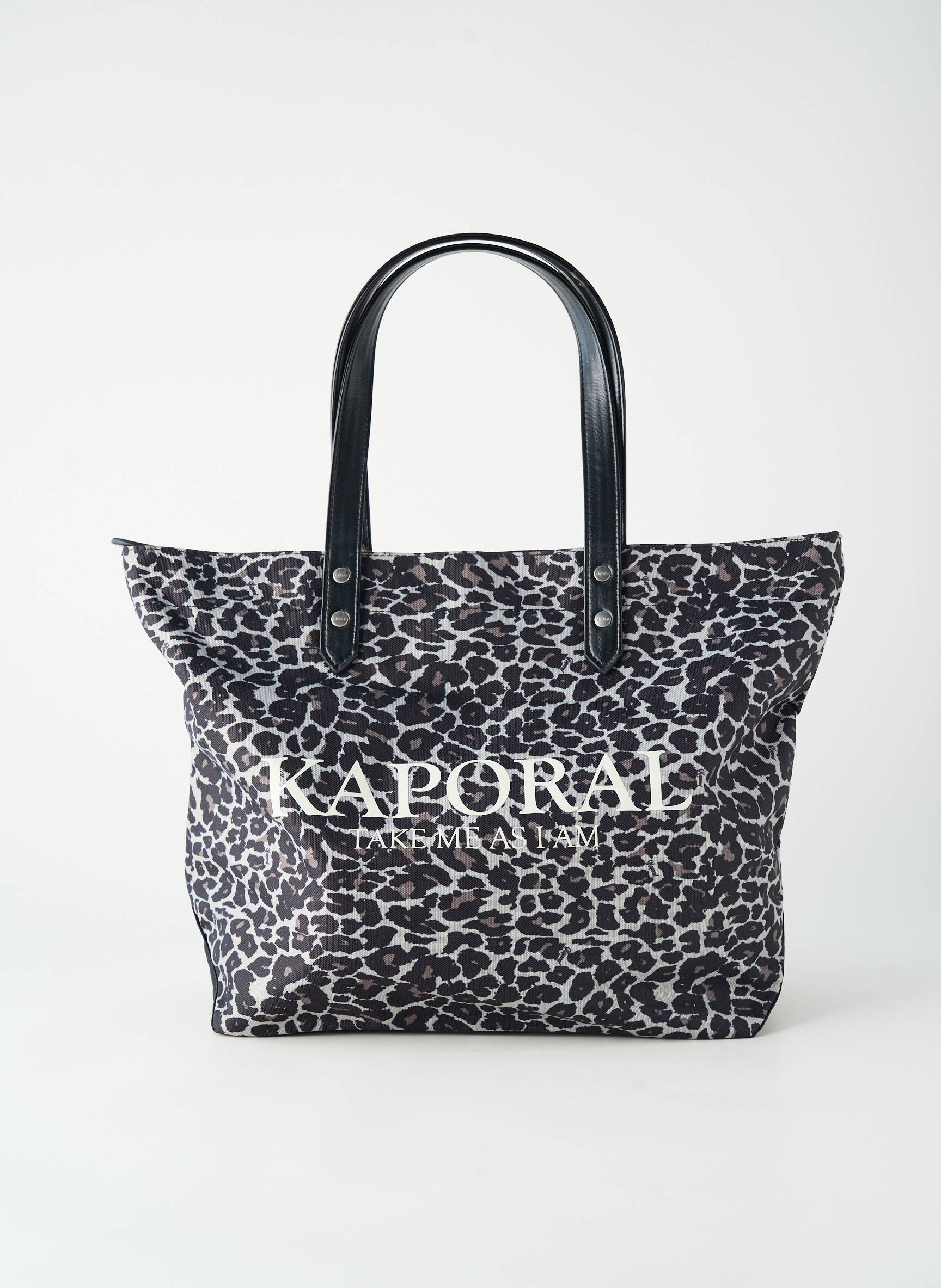 Sac doublure textile forme shopping noir KAPORAL femme