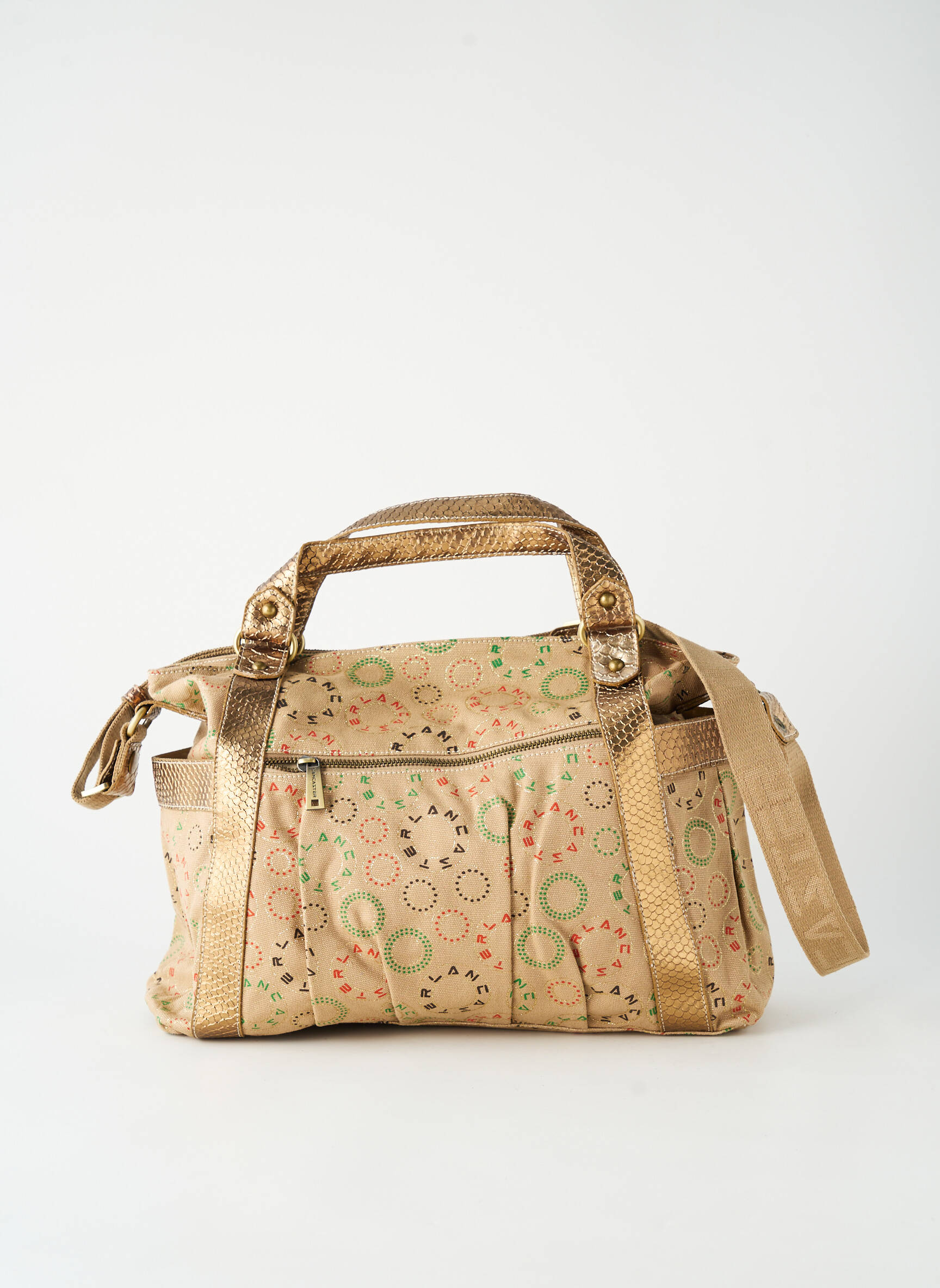 Sac fermeture zippée forme rectangulaire beige LANCASTER femme