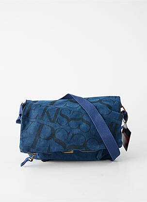 Sac fermeture zippée forme rectangulaire bleu PSSSY femme