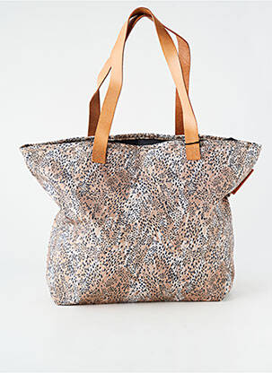 Sac fermeture zippée forme shopping beige EASTPAK femme