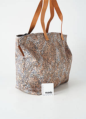 Sac fermeture zippée forme shopping beige EASTPAK femme