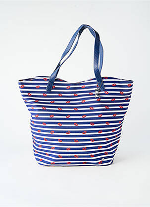 Sac fermeture fermeture aimantée forme shopping bleu LOLLIPOPS femme