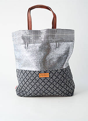 Sac fermeture zippée forme rectangulaire gris APOLINE femme