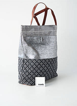 Sac fermeture zippée forme rectangulaire gris APOLINE femme