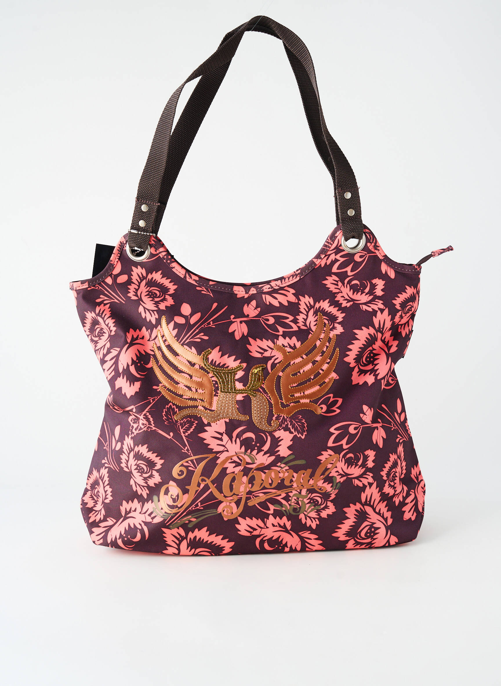Sac doublure textile forme shopping rose KAPORAL femme