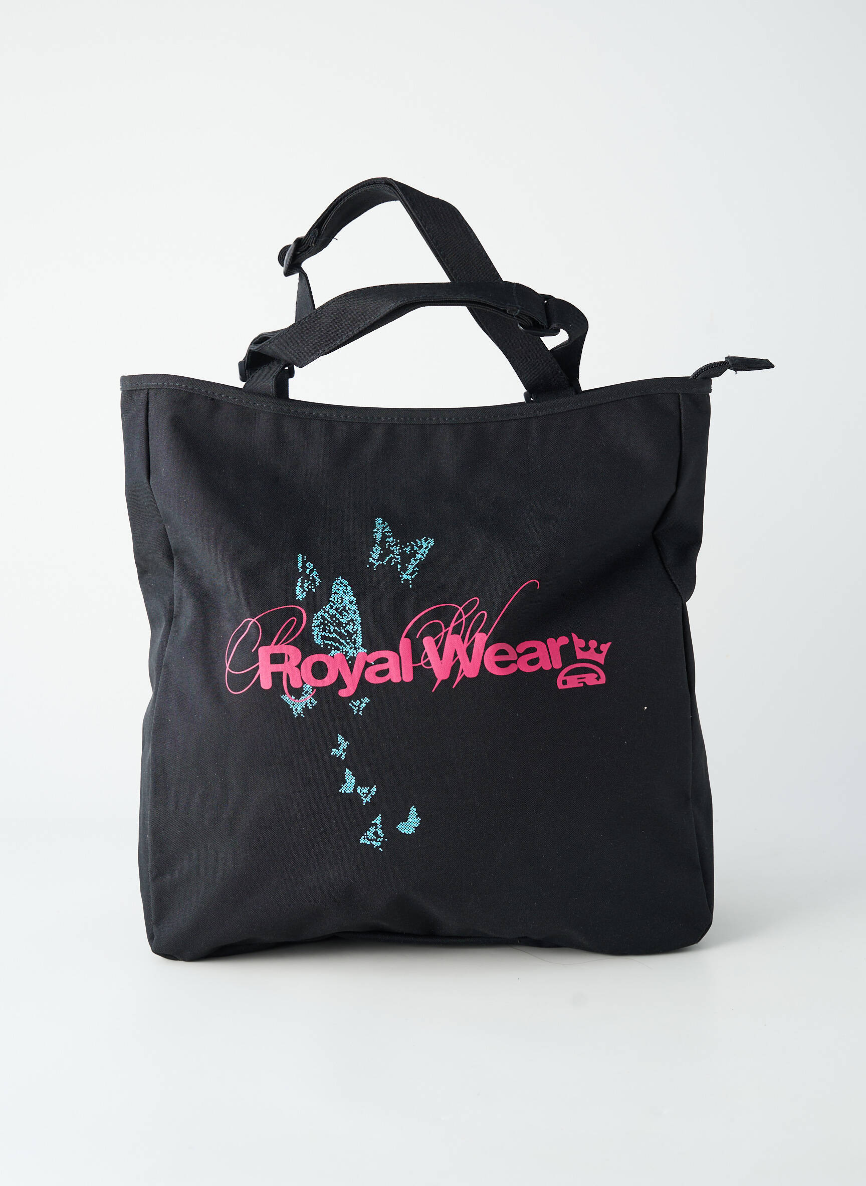 Sac poignée 2 anses de portée forme carré noir ROYAL WEAR femme