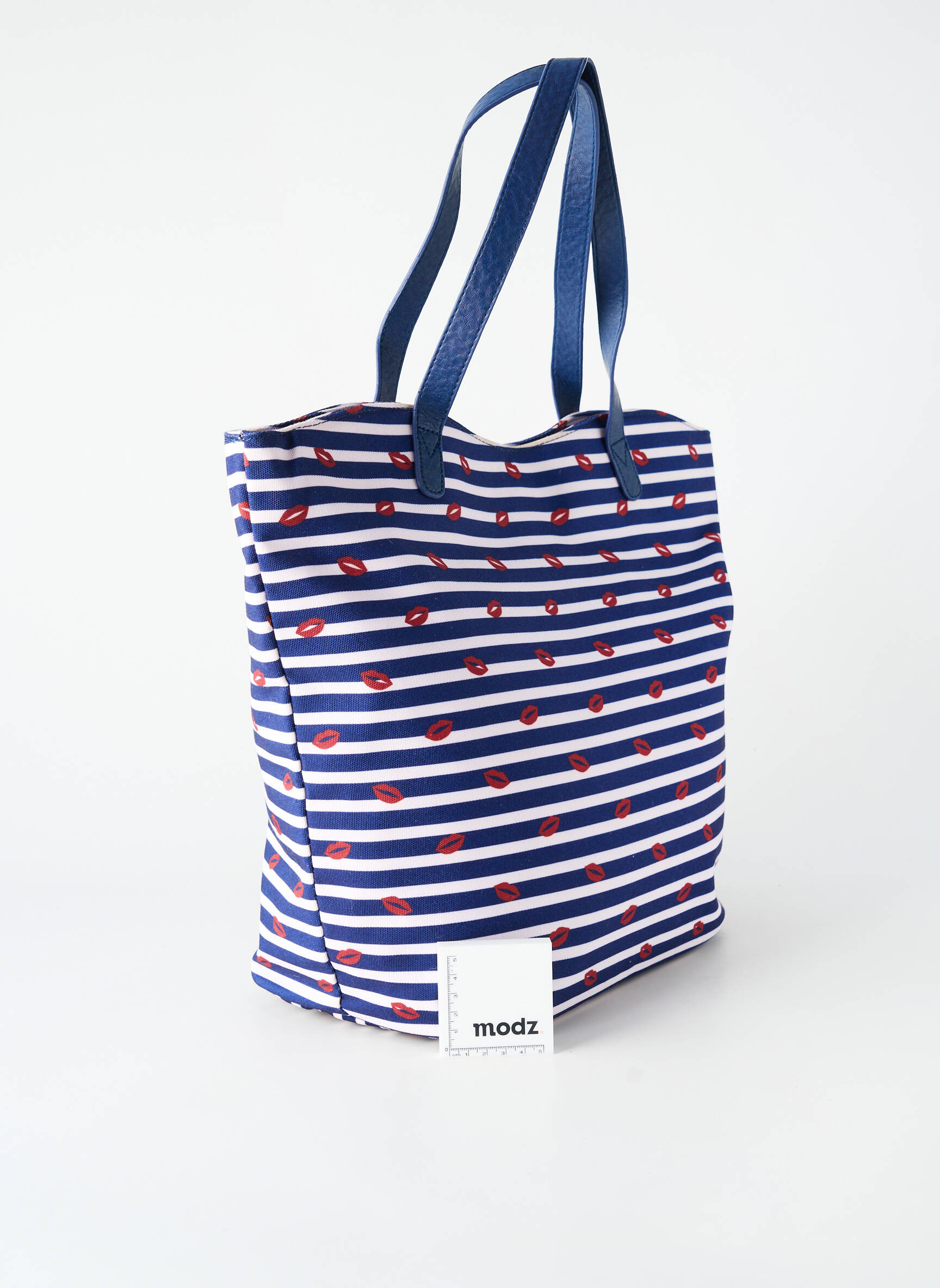 Sac doublure textile forme shopping bleu LOLLIPOPS femme