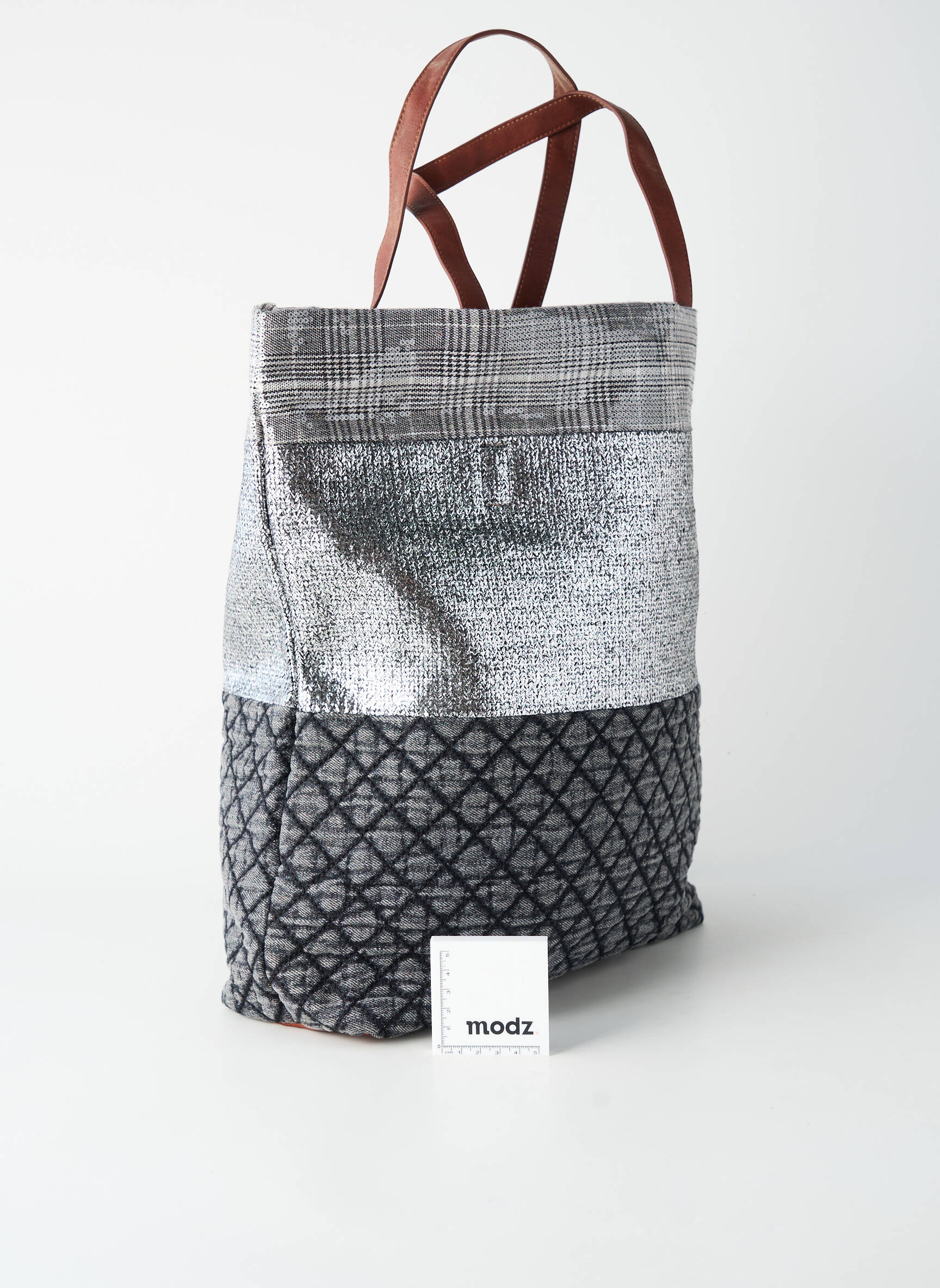Sac fermeture zippée forme rectangulaire gris APOLINE femme