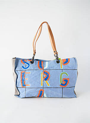Sac coutures renforcées forme rectangulaire bleu SUPERGA femme