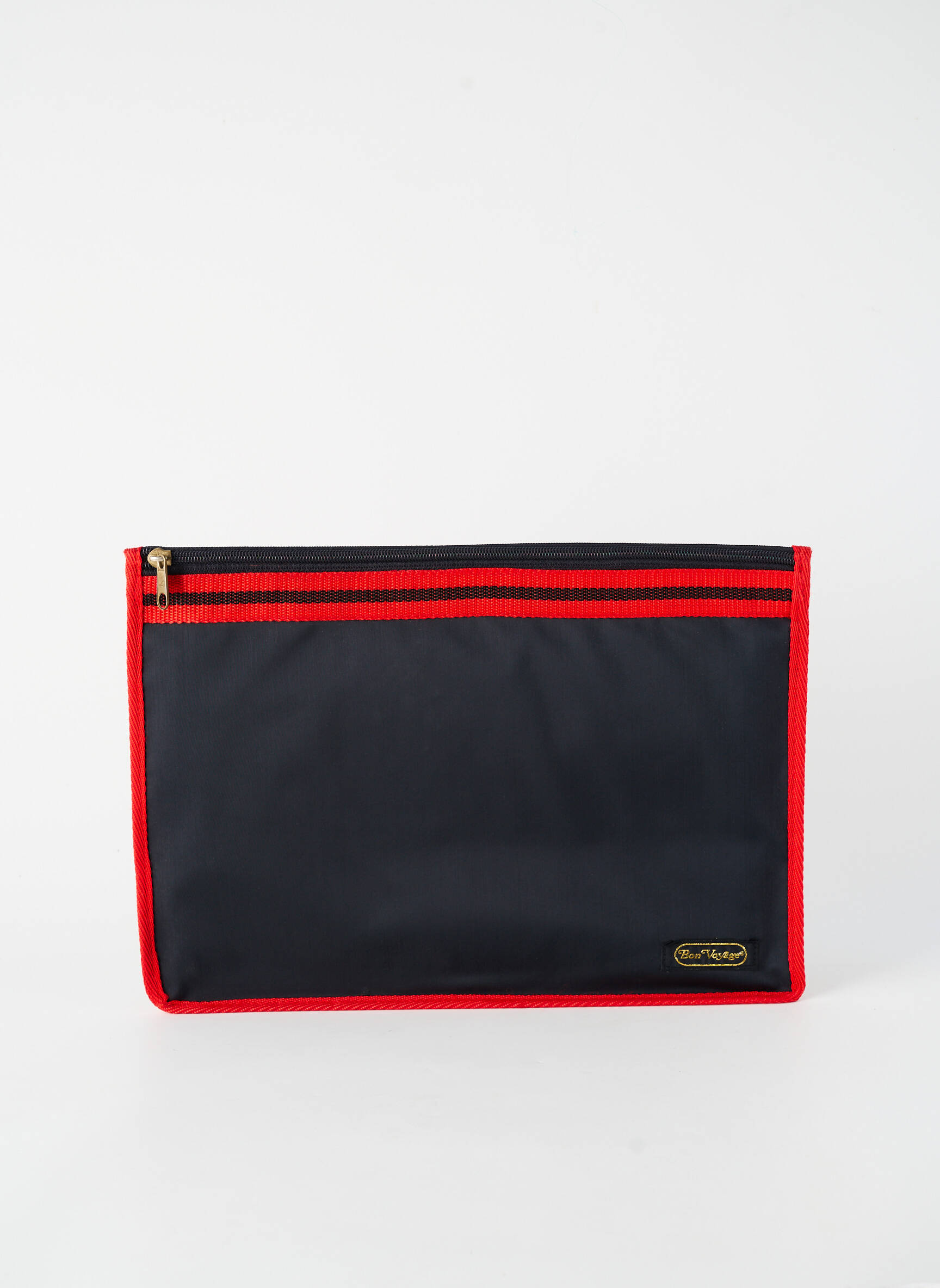 Pochette fermeture zippée rouge BON VOYAGE femme