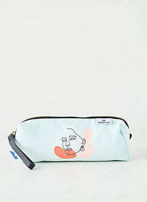 Trousse imprimé fantaisie bleu OBERTHUR femme