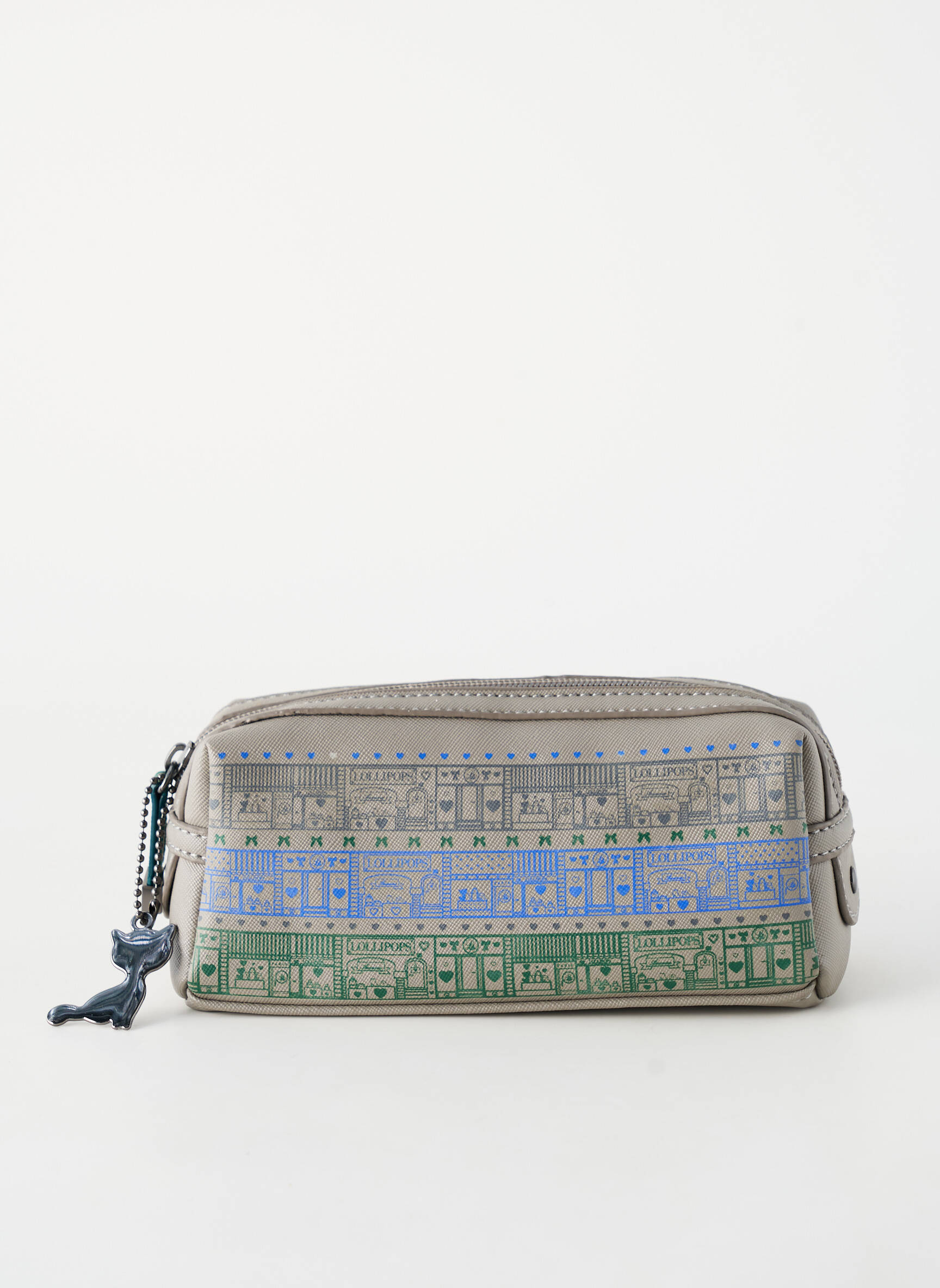 Trousse fermeture zippée gris LOLLIPOPS fille