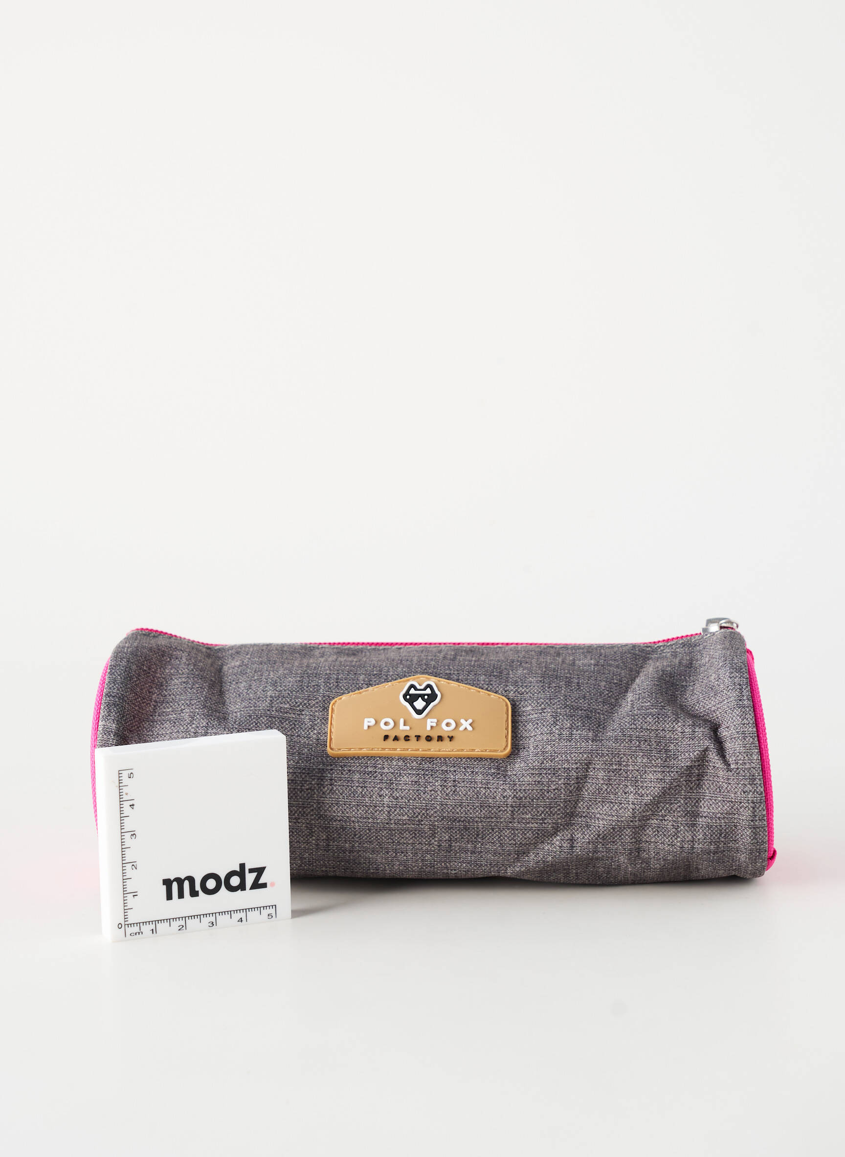 Trousse fermeture zippée gris POL FOX fille