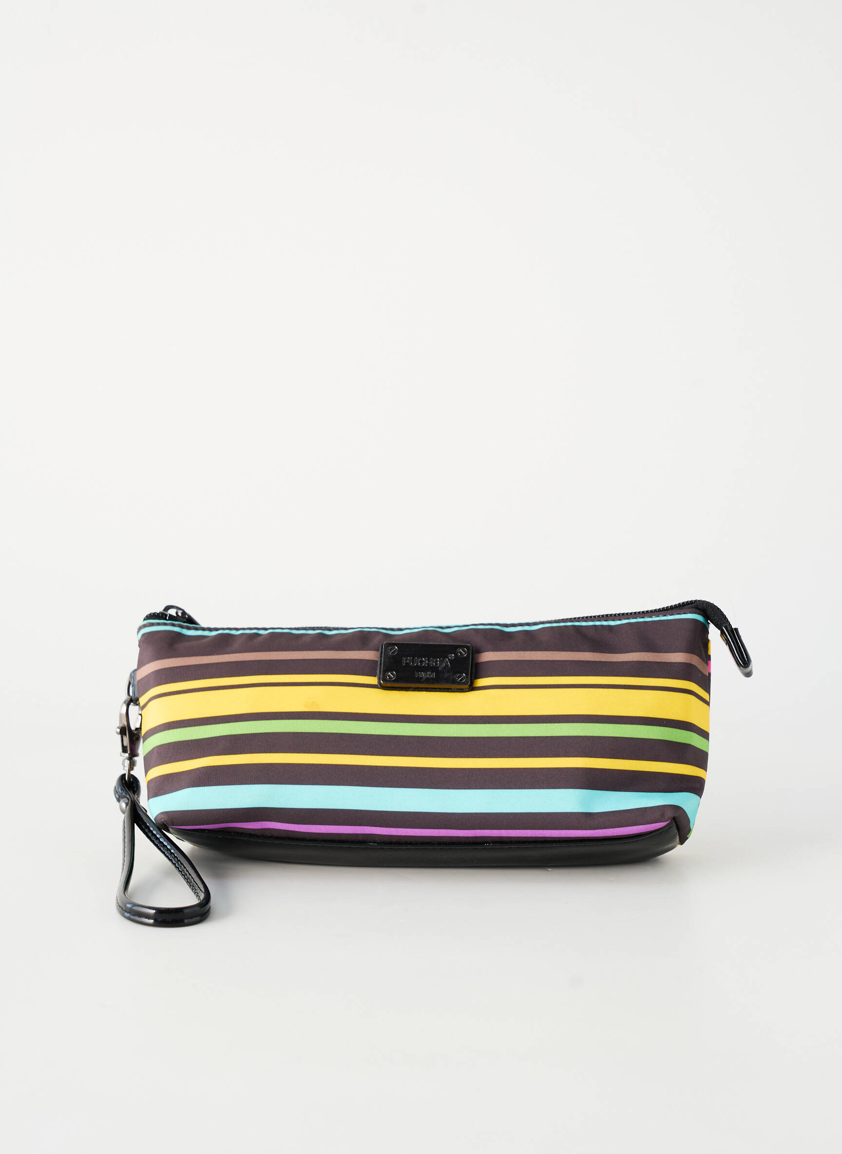 Trousse doublure textile noir FUCHSIA femme