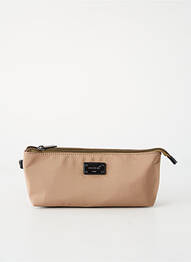 Trousse doublure textile marron FUCHSIA femme