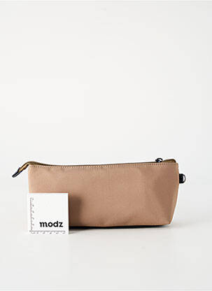 Trousse broderie marron FUCHSIA femme